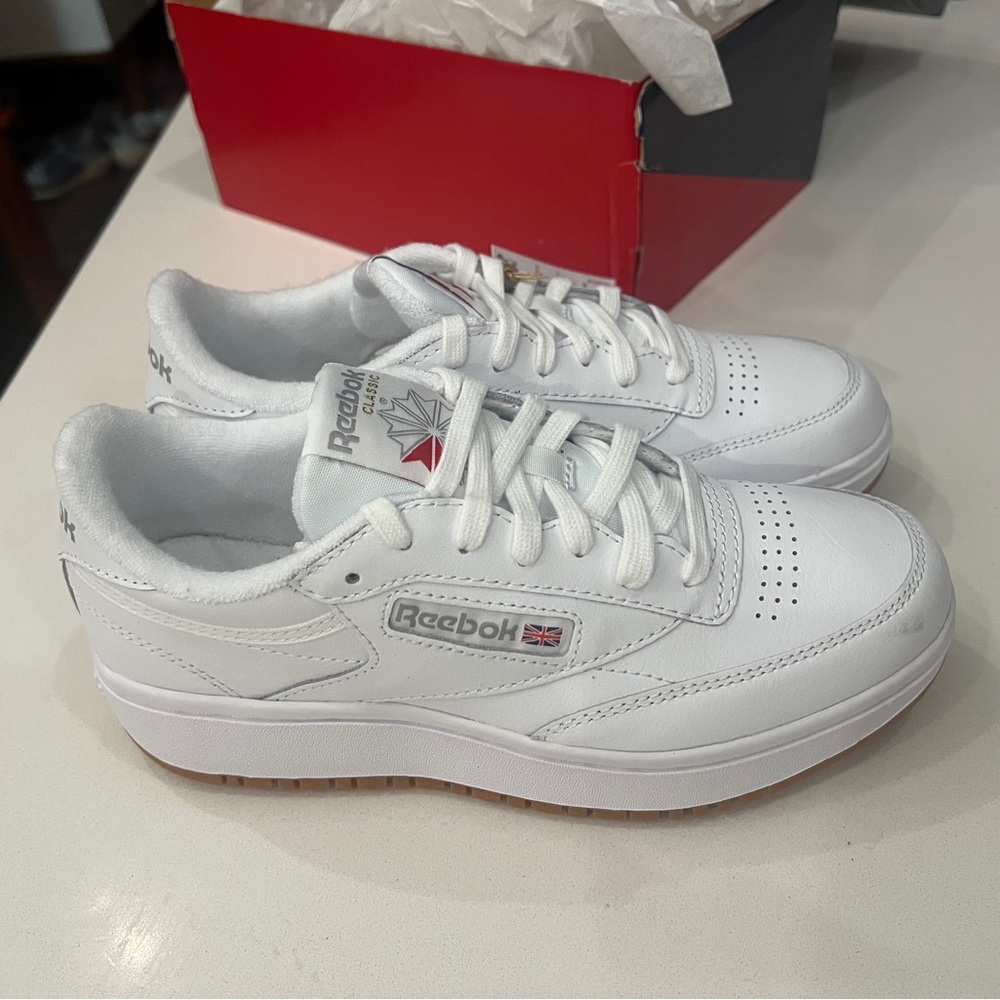 Reebok Club C Double Sneakers size 7 white